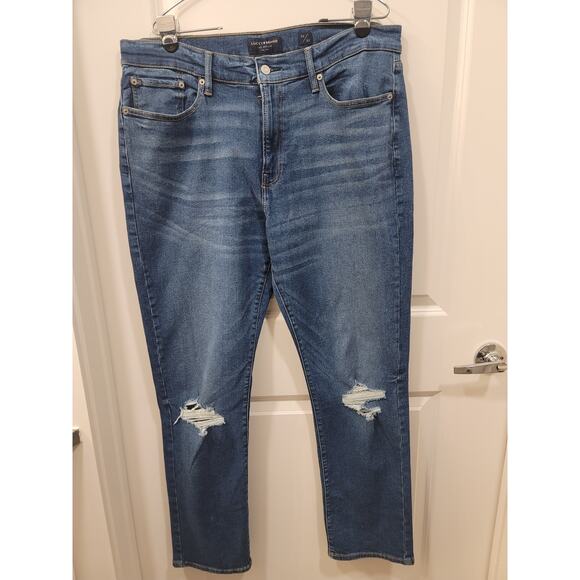 Men's Lucky Brand Athletic Slim Distressed Jeans 36 x 32 - Picture 2 of 9